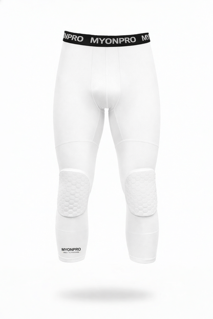 Pantalon de compression 3/4 avec protections aux genoux